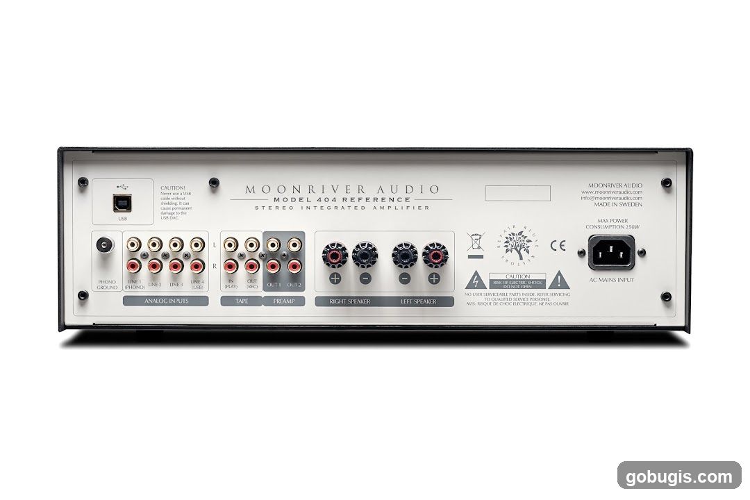 Moonriver Audio Model 404 Reference Stereo Integrated Amplifier Rear Panel