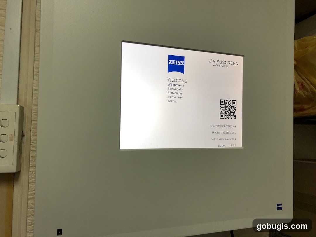 Zeiss Visuscreen Welcome Screen