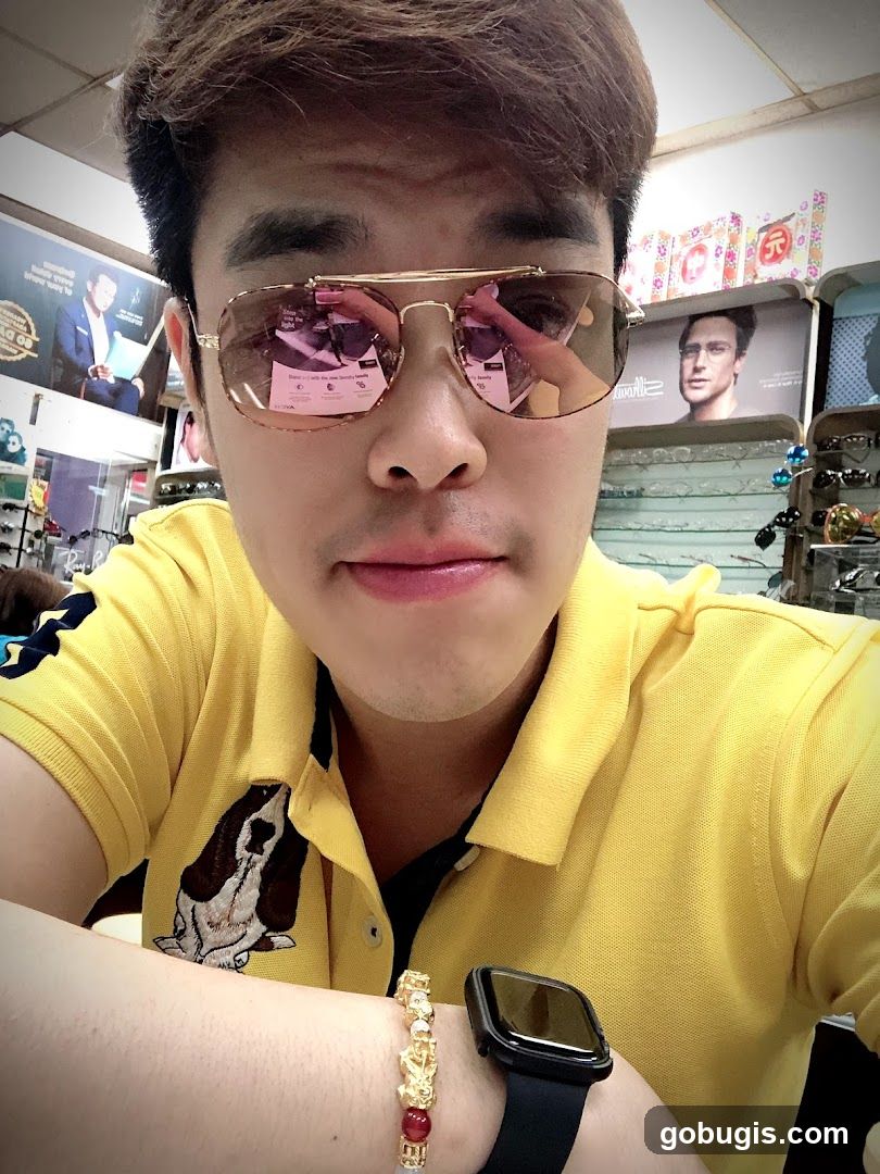 Man wearing sunglasses