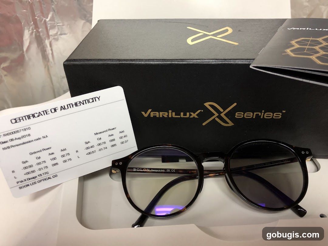 Eyeglasses and Certificate of Authenticity
