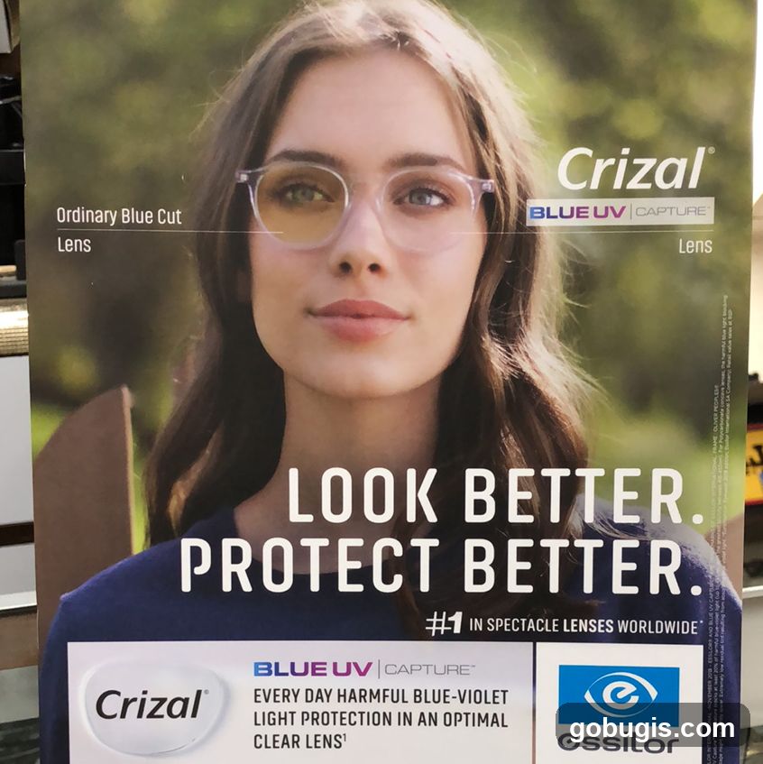 Crizal Blue UV Capture Lenses Advertisement