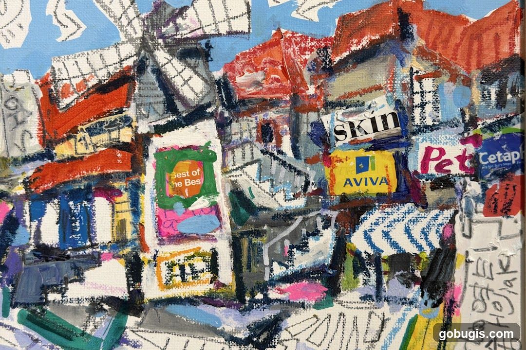 Collage of Buildings with Advertisements