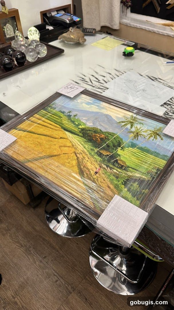 Framed Artwork on Table