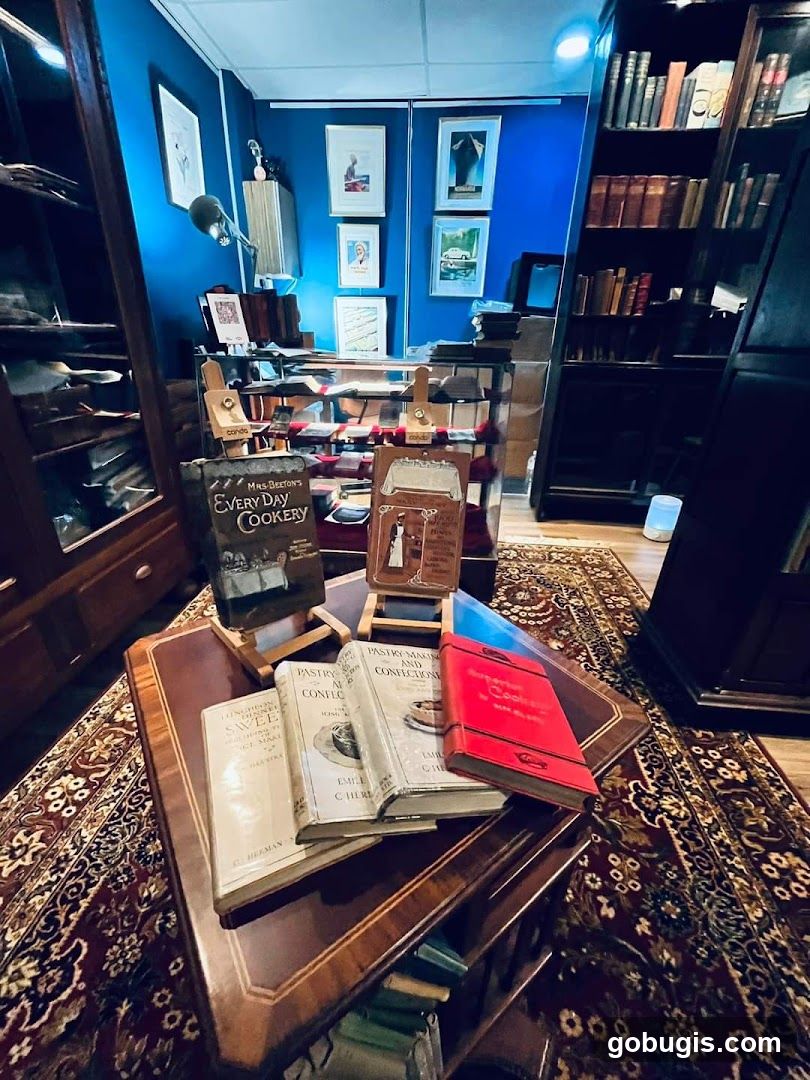 Antique Cookbooks Display