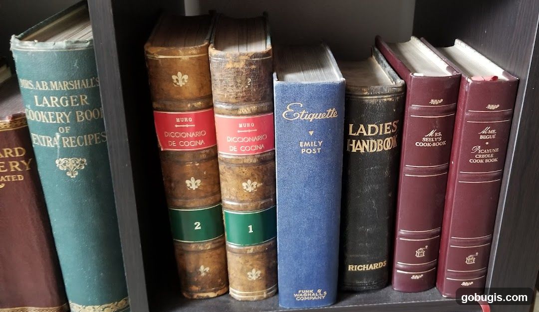 Collection of Vintage Cookbooks and Etiquette Guide