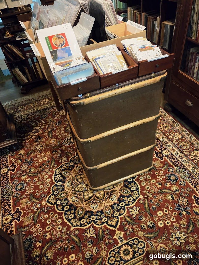 Display of Postcards and Collectibles