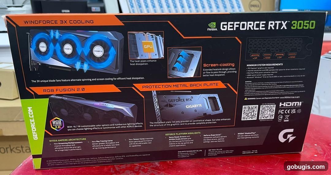 Gigabyte GeForce RTX 3050 Graphics Card Box