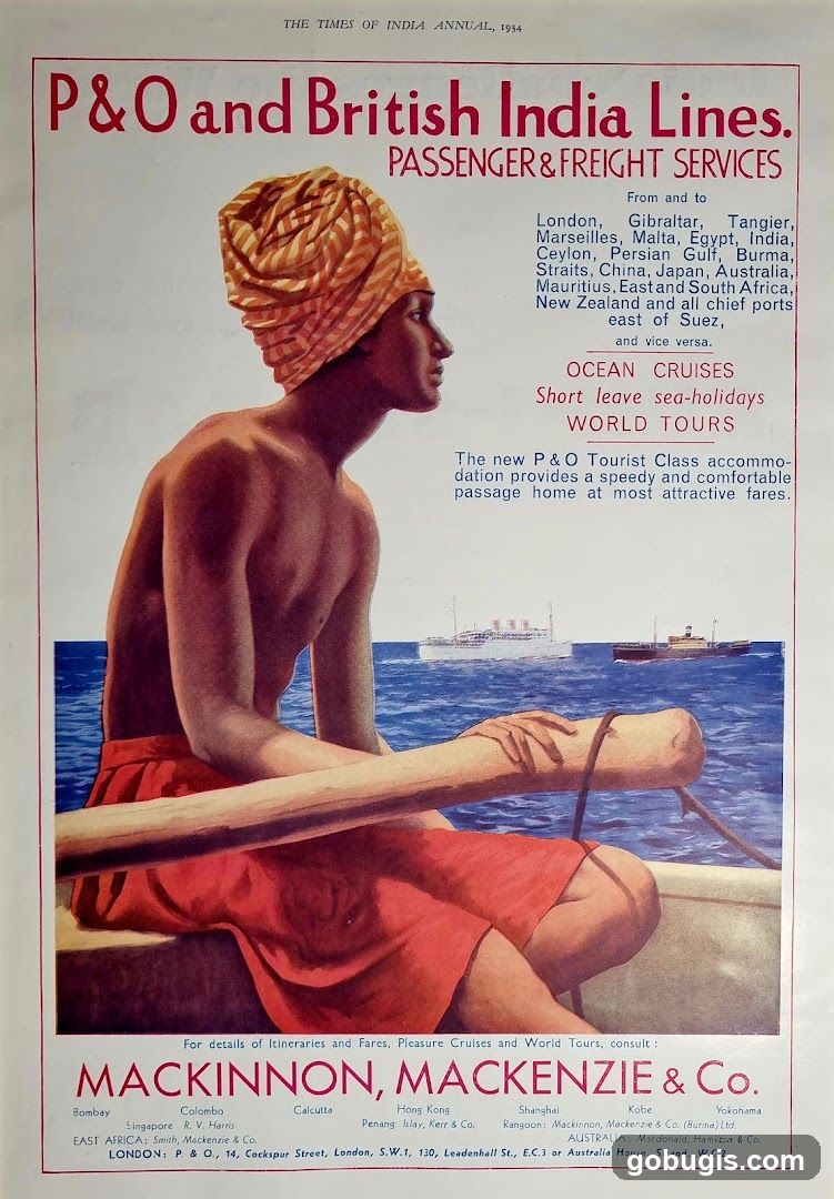 P&O and British India Lines Advertisement