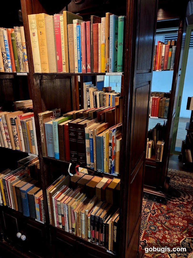 Bookshelves filled with books