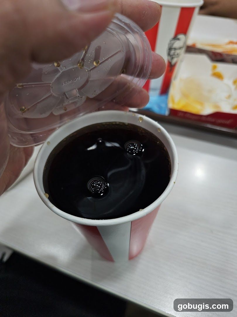 KFC cup with Colonel Sanders logo