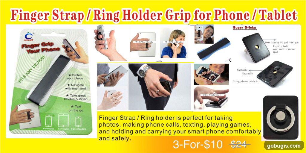 Finger Strap / Ring Holder Grip for Phone / Tablet