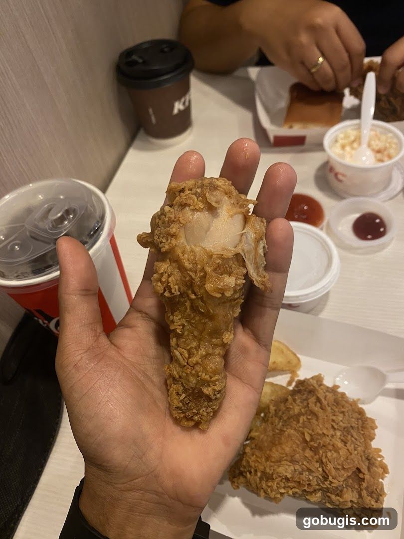 Man with KFC meal