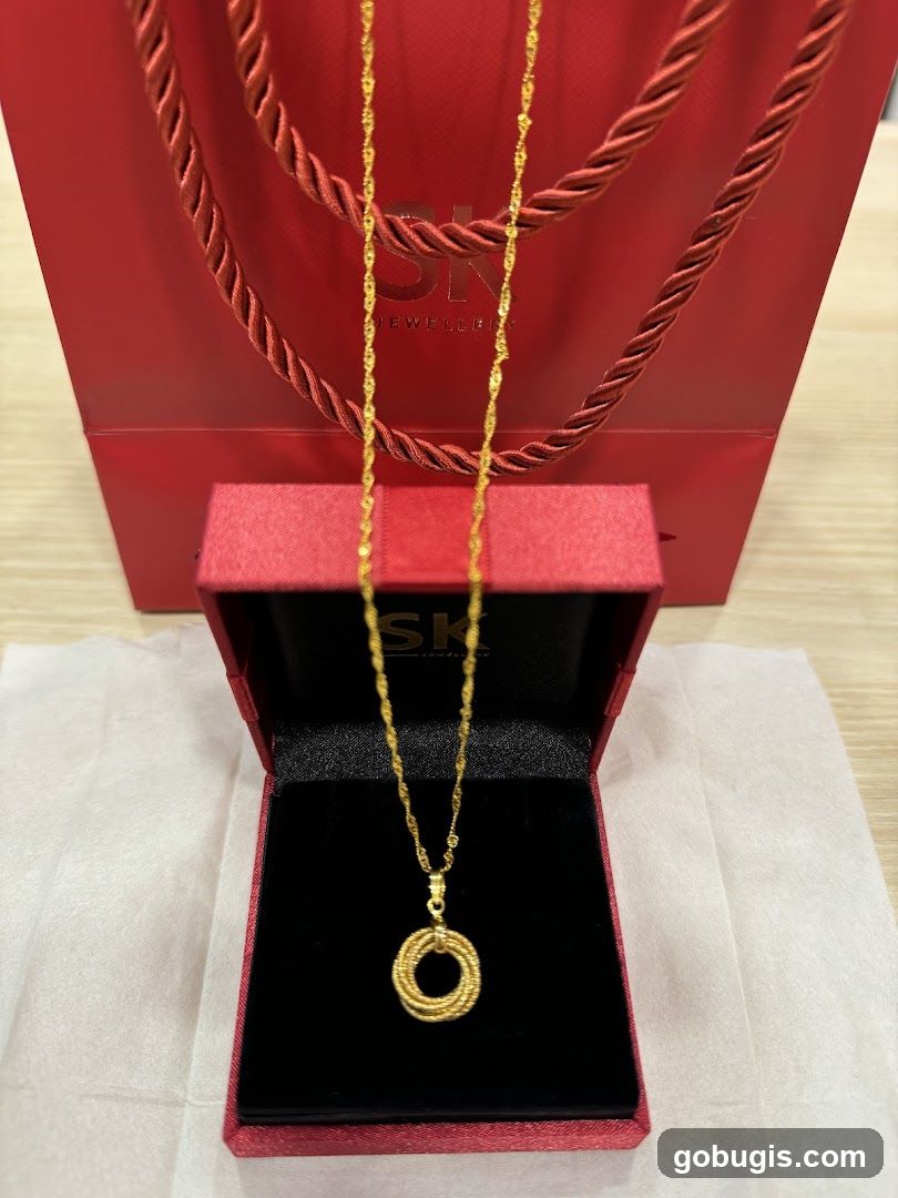 Gold Necklace in Gift Box