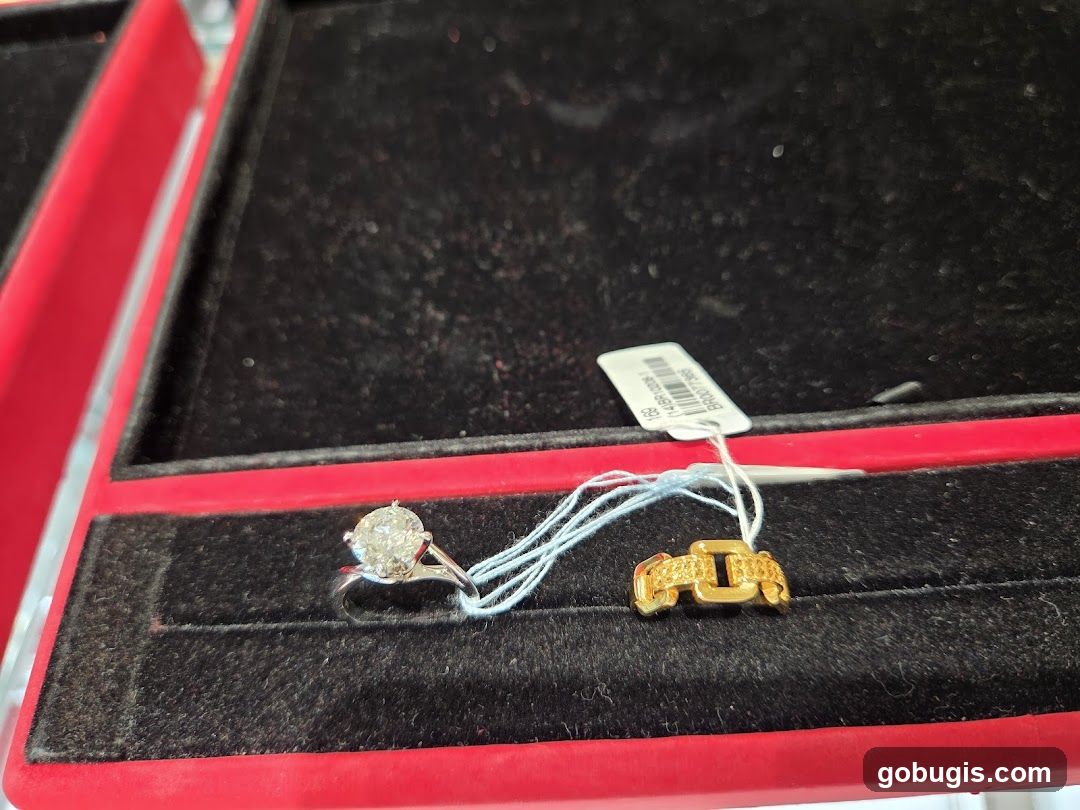 Diamond Ring and Gold Band