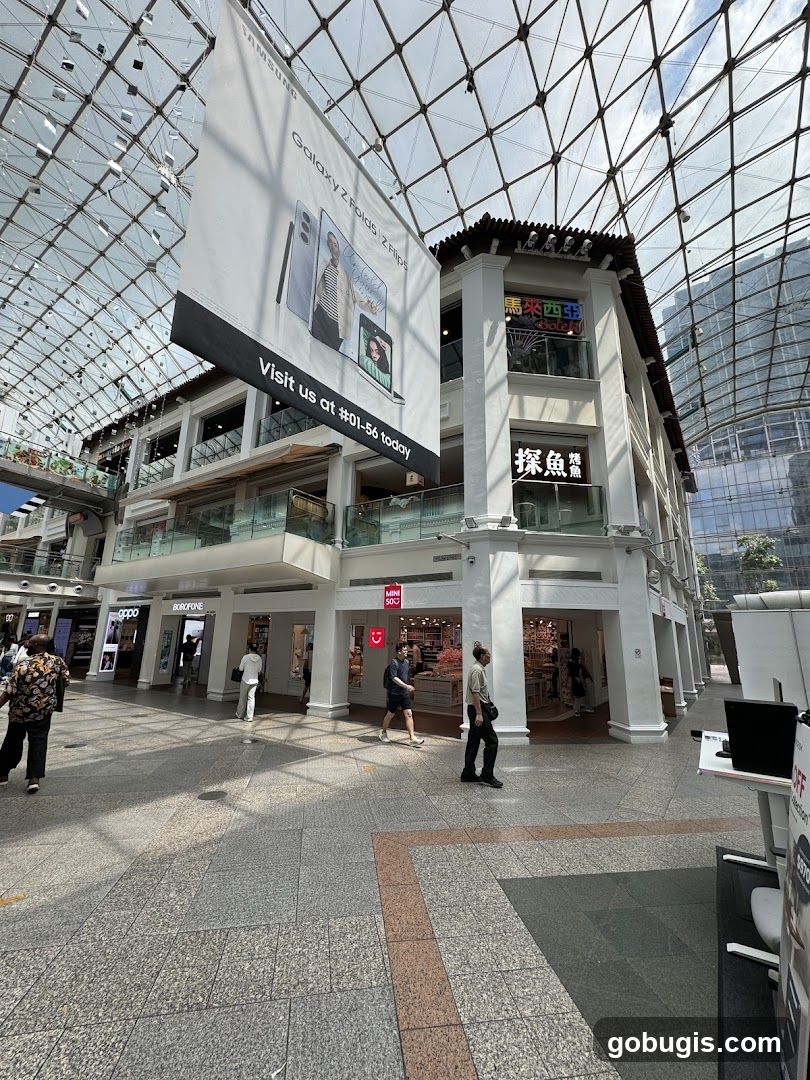 Indoor Shopping Mall with Samsung Advertisement