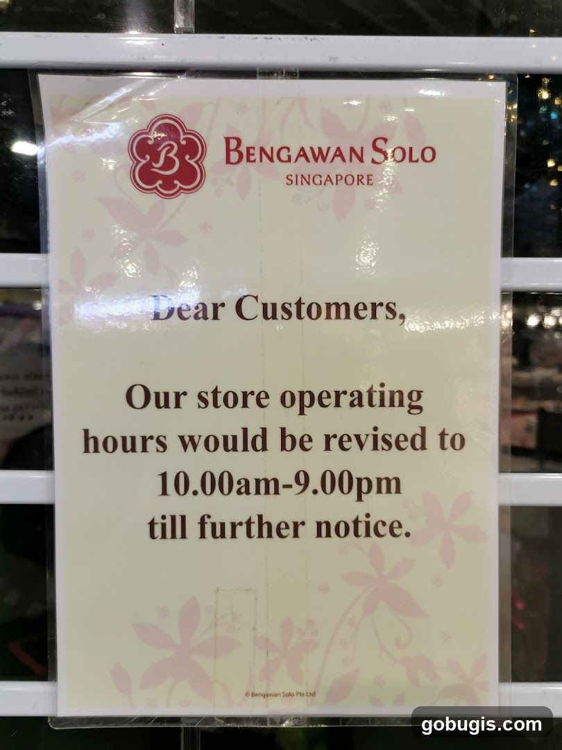 Store Operating Hours Notice