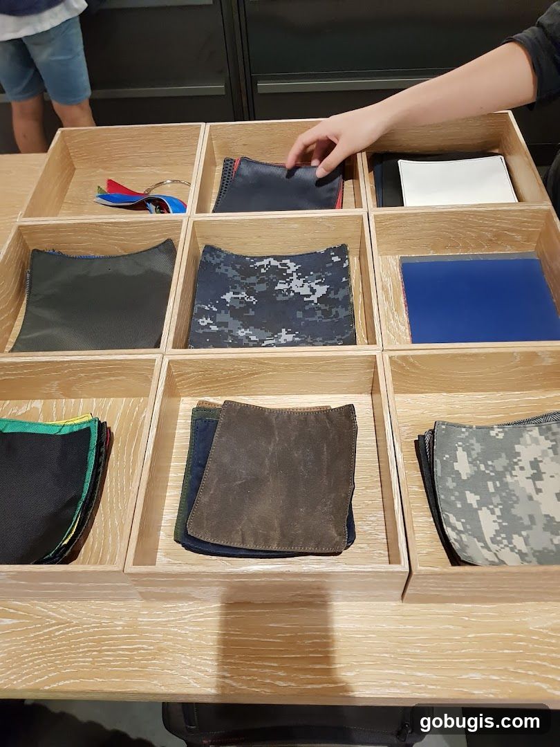 Display of Pocket Squares