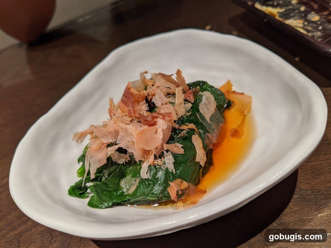 Spinach with Bonito Flakes