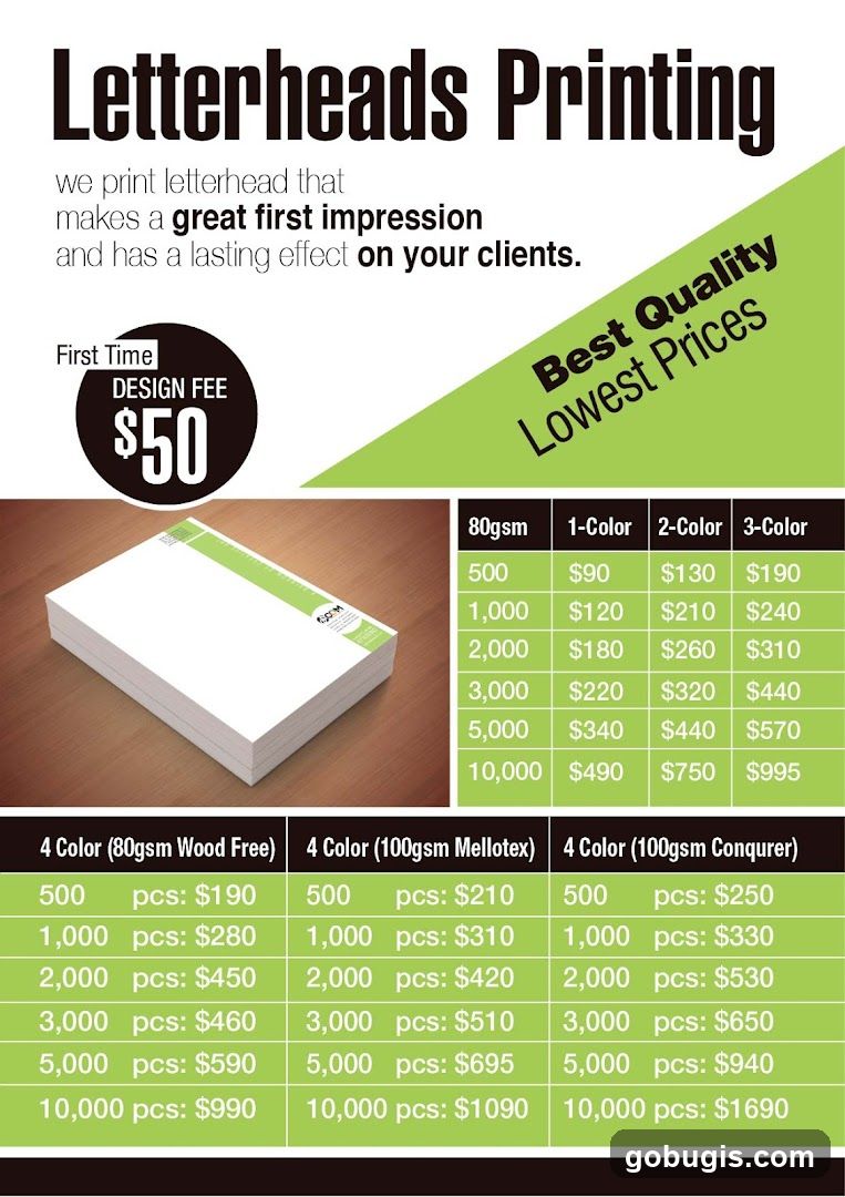 Letterheads Printing