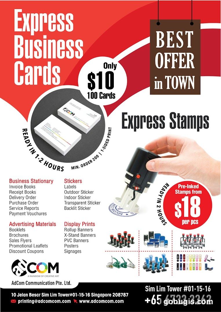 Express Business Cards and Stamps