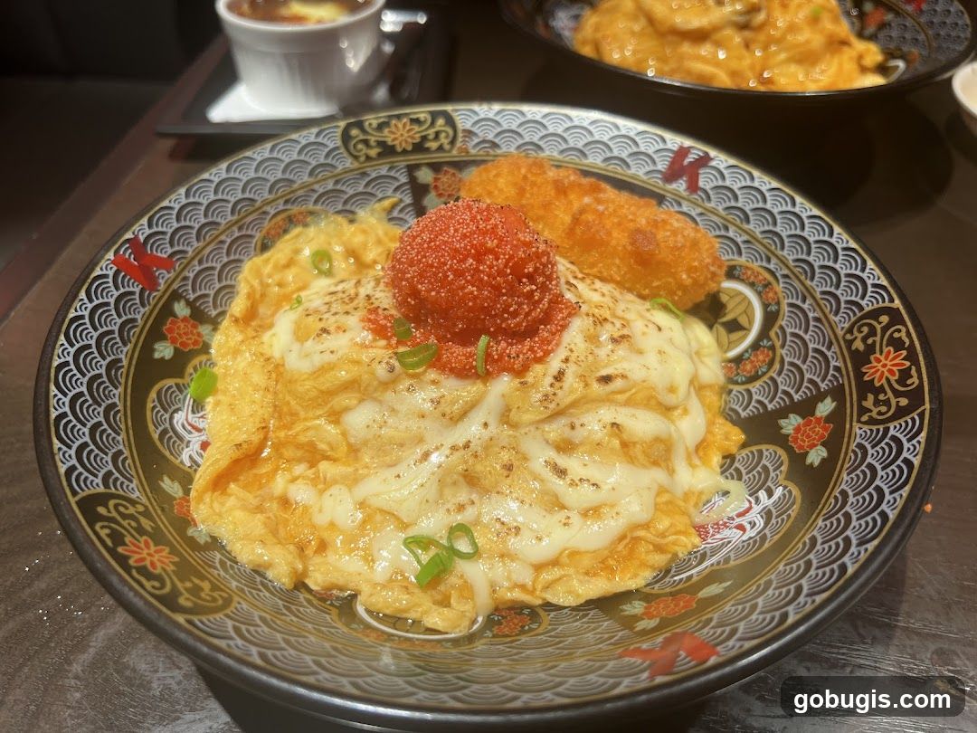 Omurice with Roe and Fried Item