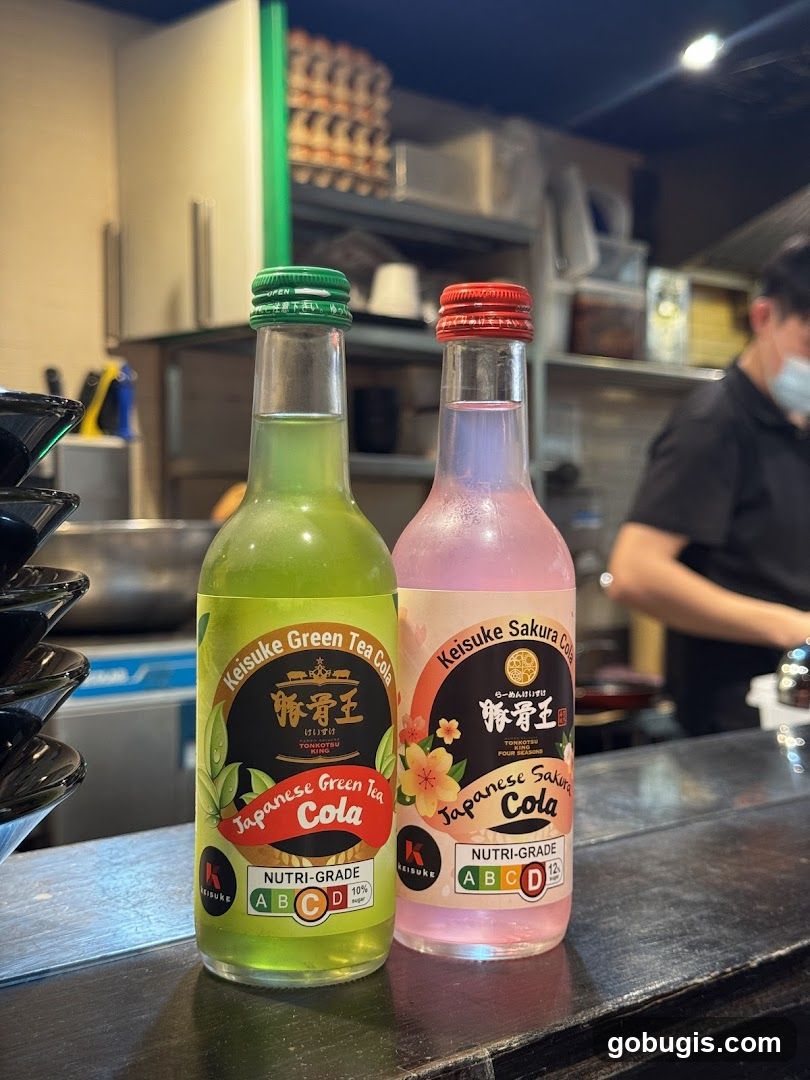 Two bottles of Japanese cola