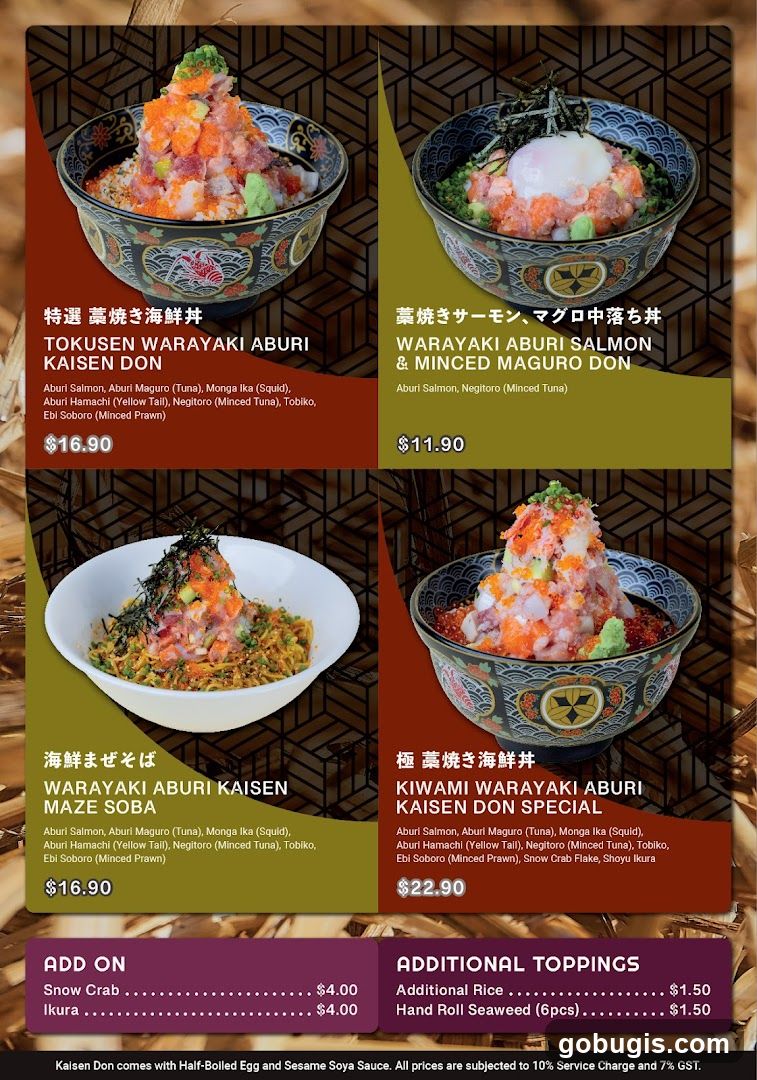 Kaisen Don Menu