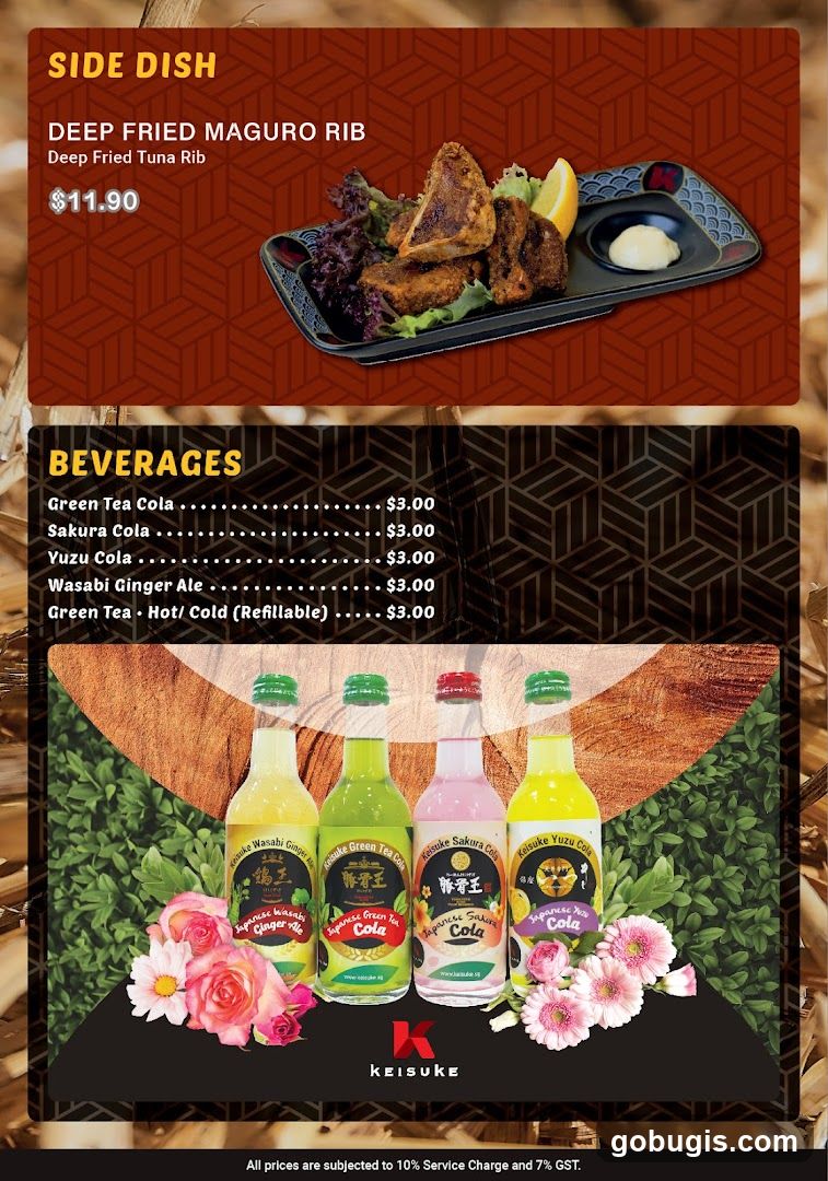 Side Dish and Beverages Menu