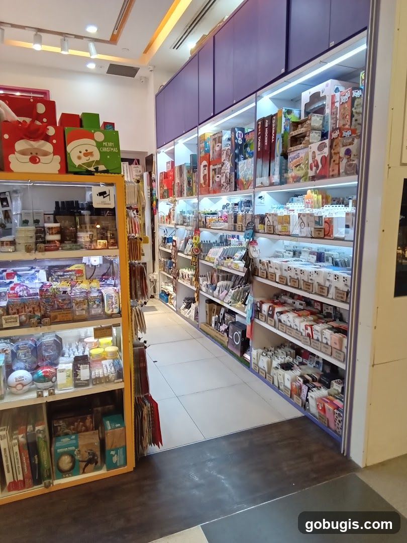 Store Interior with Shelves of Merchandise