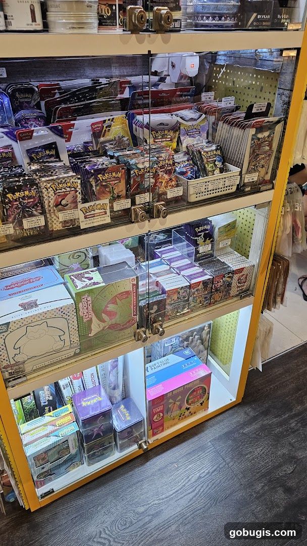 Display Case with Trading Cards