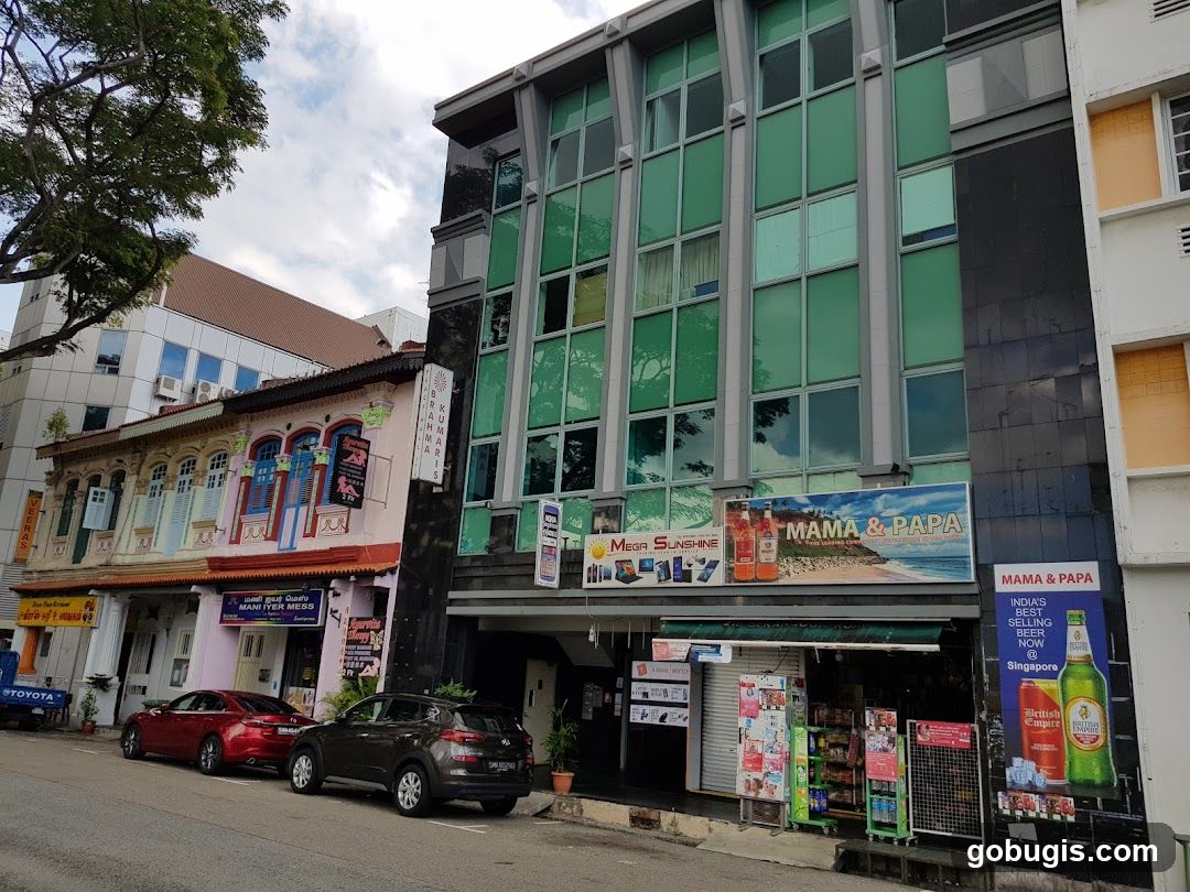 Street View with Shops and Advertisements