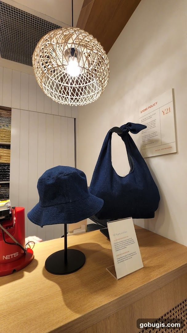 Store Display with Denim Accessories