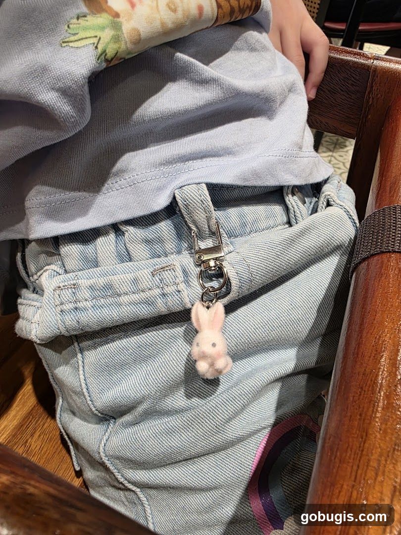 Bunny Keychain on Jeans