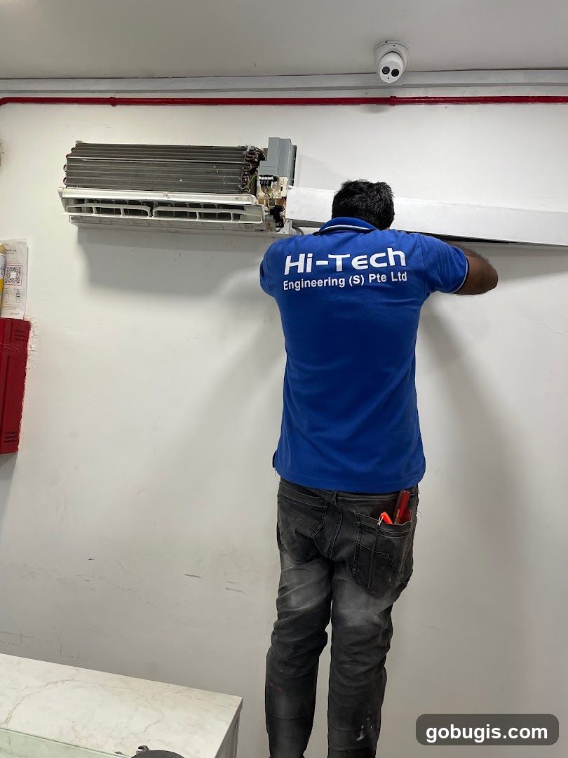 Air conditioning unit maintenance