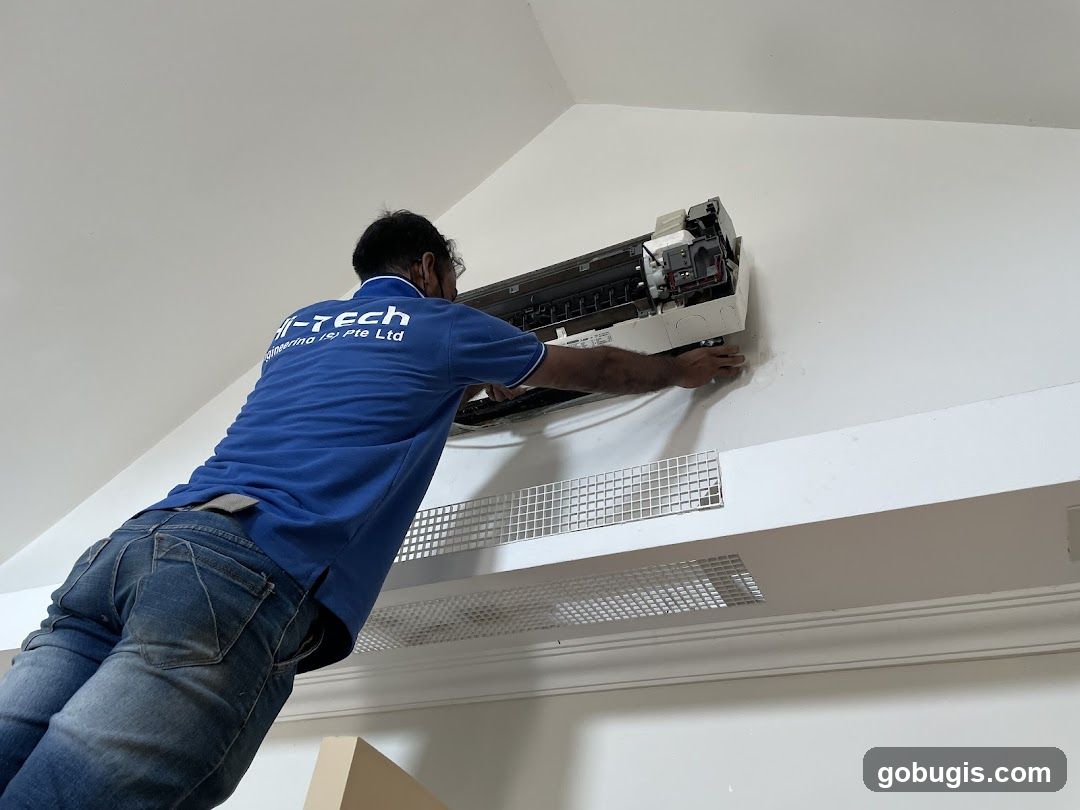 Air conditioning unit installation