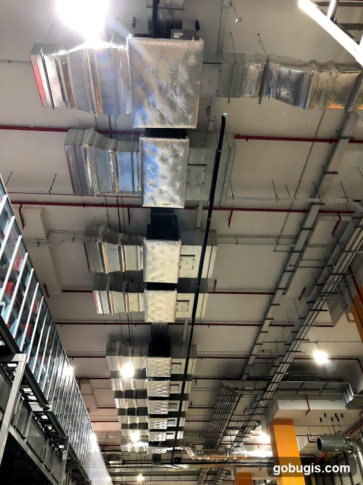 Industrial Ceiling with Ducts