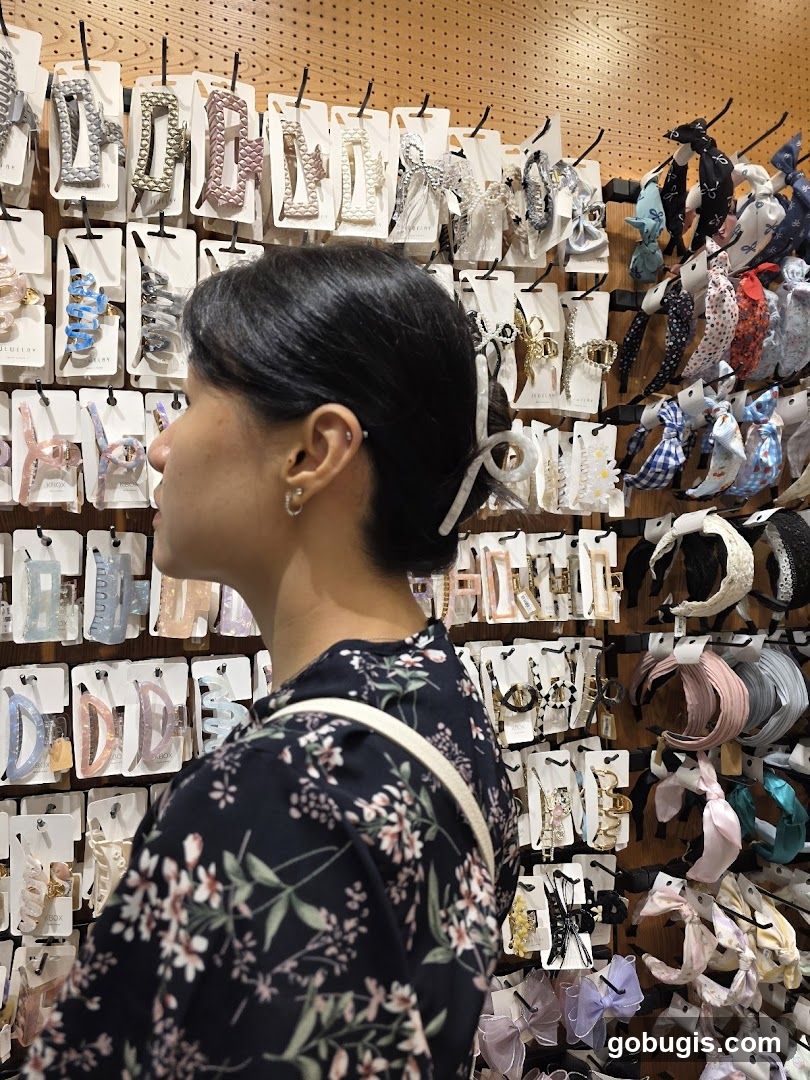 Woman Browsing Hair Accessories