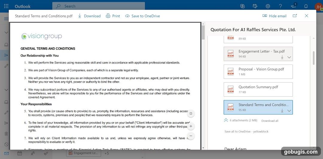 Standard Terms and Conditions Document