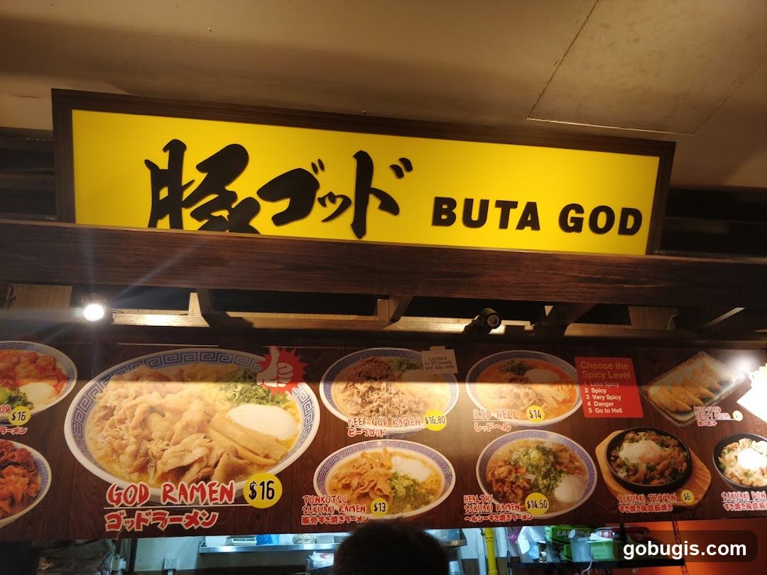 Buta God Ramen Menu