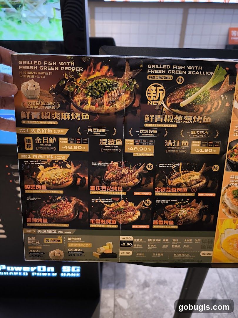 Grilled Fish Menu