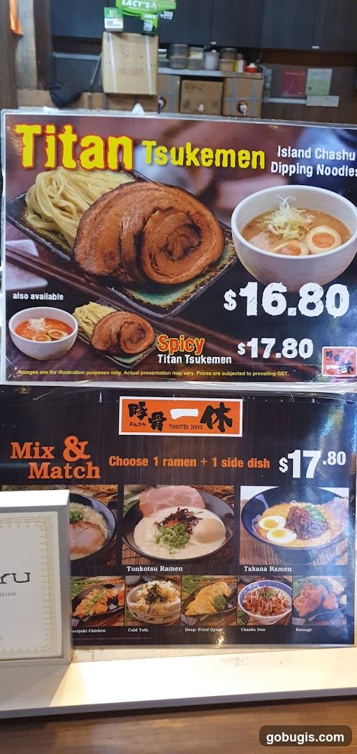 Titan Tsukemen Menu