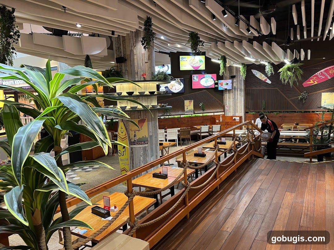 Restaurant Interior with Surf Theme