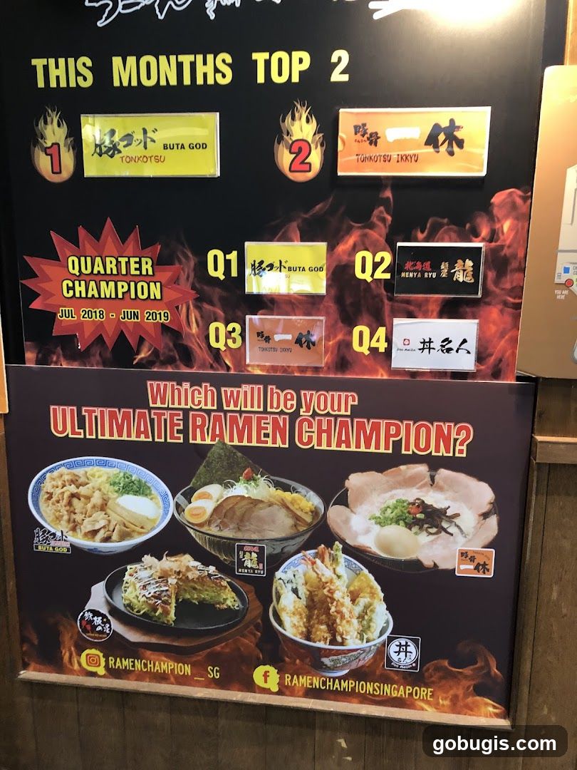 Ramen Champion Display