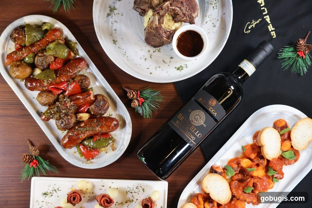 Christmas Feast with Wine