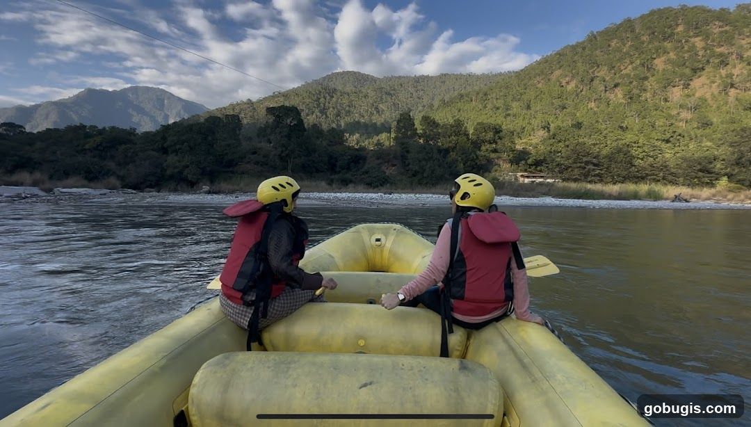 Rafting on a River
