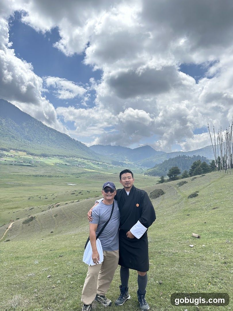 Two Men Posing in a Scenic Landscape