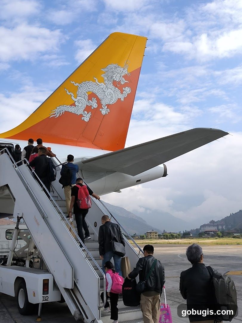 Boarding an Airplane