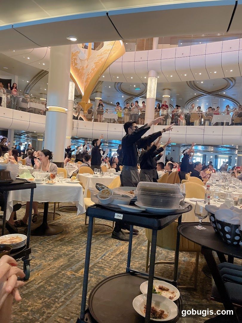 Diners and Performers in a Grand Dining Hall