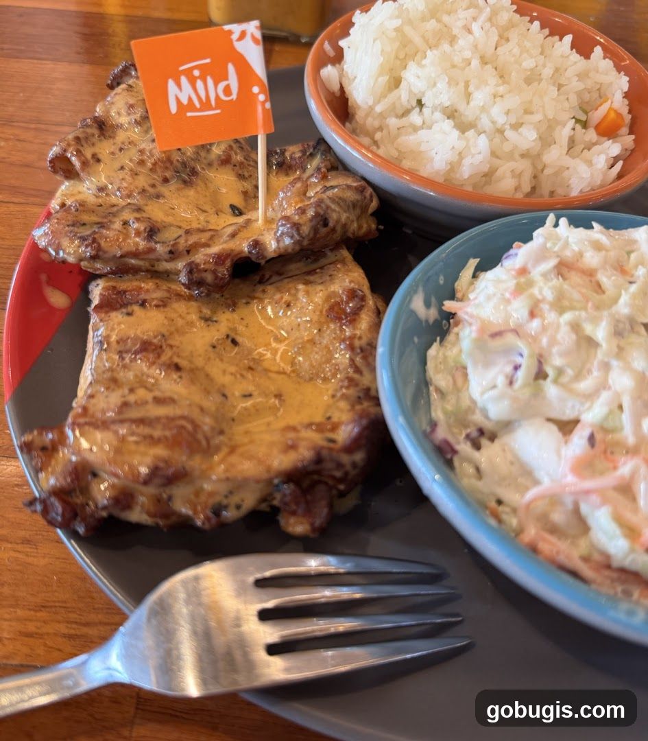 Chicken with Rice and Coleslaw