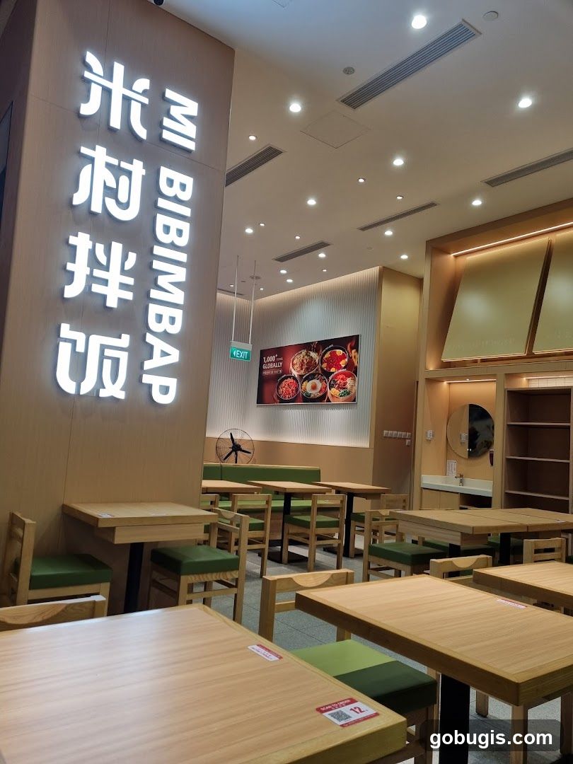 Restaurant Interior with Bibimbap Signage